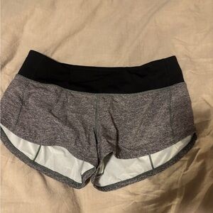 Women's Heather Gray and Black Shorts
